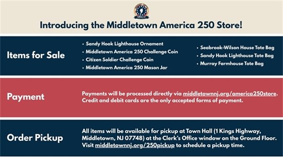 Middletown America 250 Merch Store