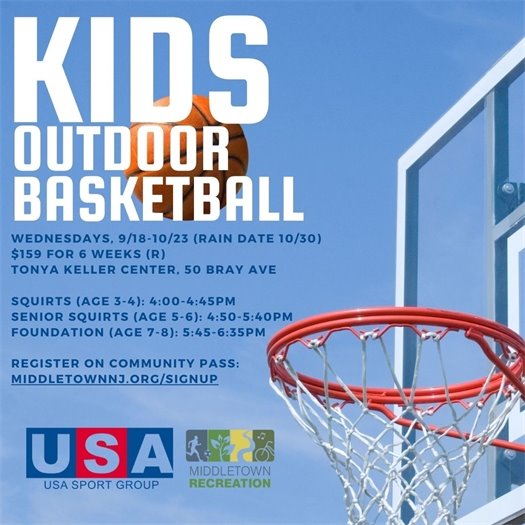 Middletown Recreation Kids Outdoor Basketball