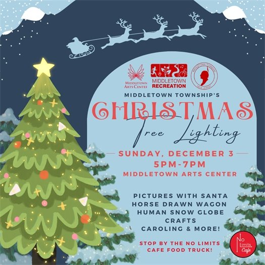 Informative graphic about Middletown Recreation and MAC Christmas Tree Lighting