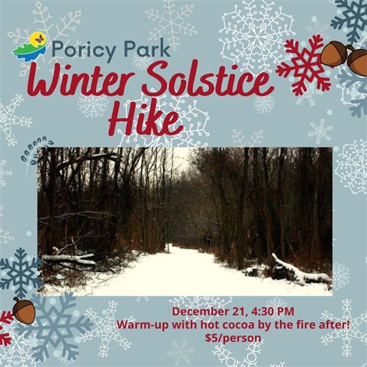 Poricy Park Winter Solstice Hike: 12/21 at 4:30 PM