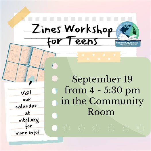 MTPL Zines Workshop for Teens