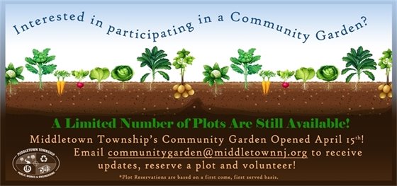 Limited Number of Plots Still Available for Community Garden