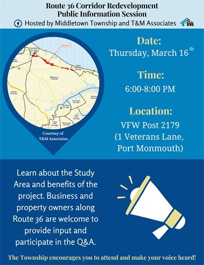 Route 36 Corridor Redevelopment Public Information Session