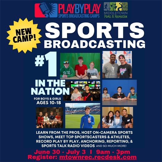 Middletown Parks & Recreation Sports Broadcasting Camp