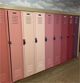Pink and purple lockers from HS set
