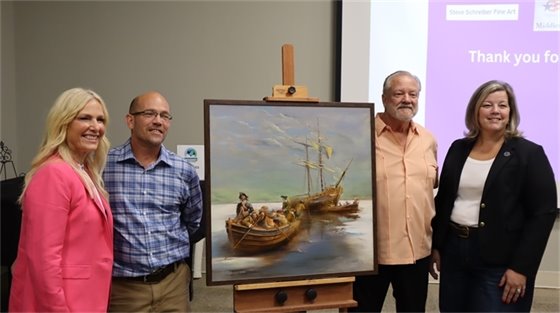 Group photo from painting unveiling