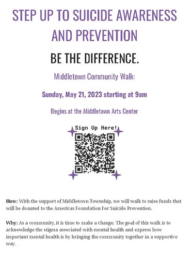 "Be the Difference" Community Walk Flyer