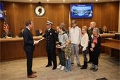 Mayor Perry swears in William Kane Jr. as the 2024 MTFD Chief.