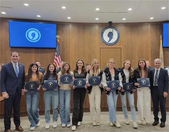 Group photo of Mayor Perry and the team