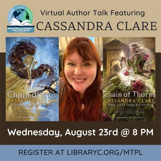 MTPL Virtual Author Talk with Cassandra Clare