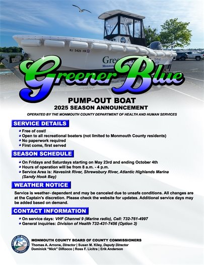 Monmouth County Greener Blue Pump-Out Boat