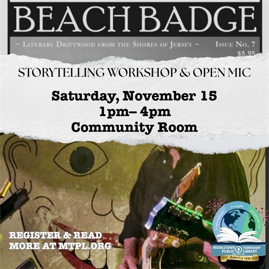 MTPL Beach Badge Storytelling Workshop & Open Mic
