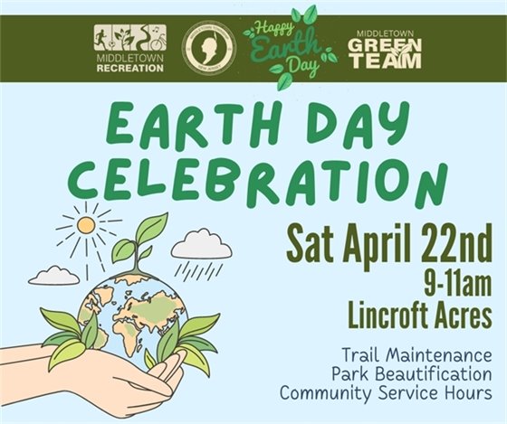 Middletown Recreation Earth Day Celebration Graphic