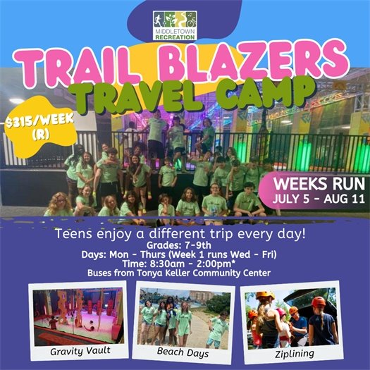 Middletown Recreation Trail Blazers Travel Camp