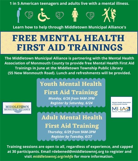 Mental Health First Aid Trainings in June at MTPL Graphic