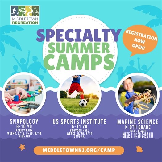 Middletown Recreation Specialty Summer Camps