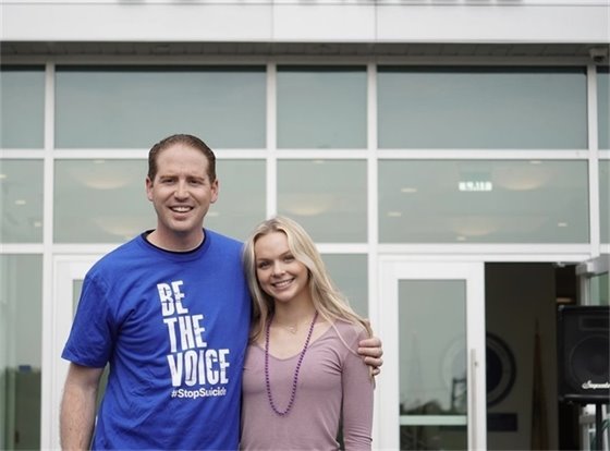 Photo of Mayor Perry and Piper Wyman