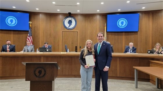 Mayor Perry and Piper Wyman