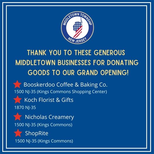 Town Hall Grand Opening Donors