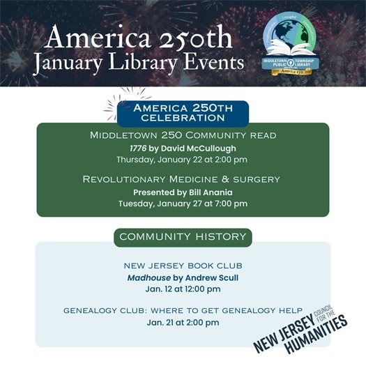 America 250 January Library Events