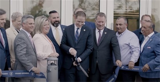 Screenshot from video of the ribbon cutting
