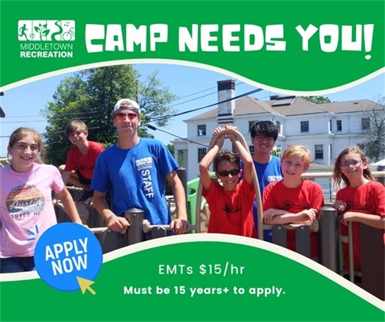 Middletown Recreation is Hiring EMTs