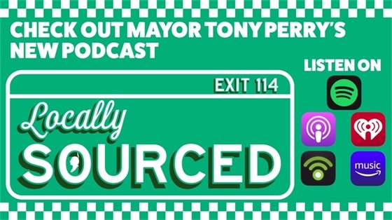 Check out Mayor Tony Perry's new podcast! Listen on Spotify, Apple Podcasts, iHeart Radio, Podbean, and Amazon Music.