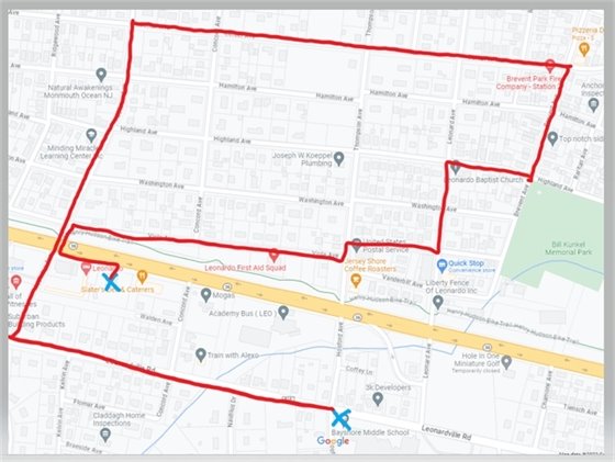 Memorial Day Parade route map