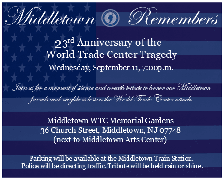 9/11 Memorial Service: 9/11/24 at 7:00 PM