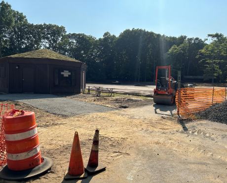 Construction at new Tindall Park tennis court