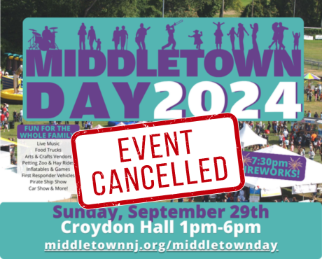 Middletown Day 2024 on Sunday, 9/29 has been canceled.