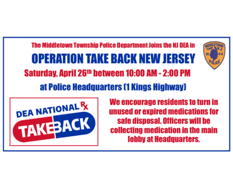 MTPD Operation Take Back April 2025: Saturday, 4/26 from 10 AM - 2 PM