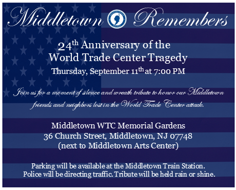 Annual 9/11 Memorial Service 2025: Thursday, 9/11 at 7 PM