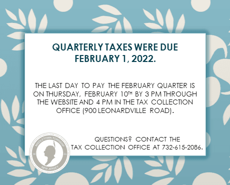 Tax Collection February 2022 Past Due Date_news