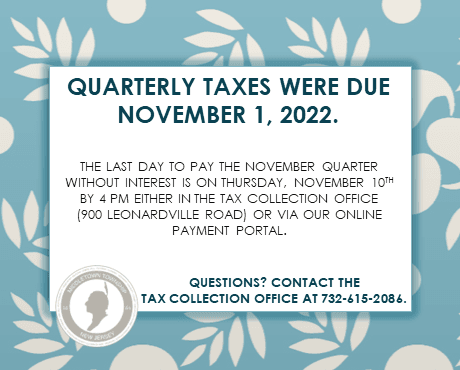 Tax Collection November 2022 Past Due Date_news