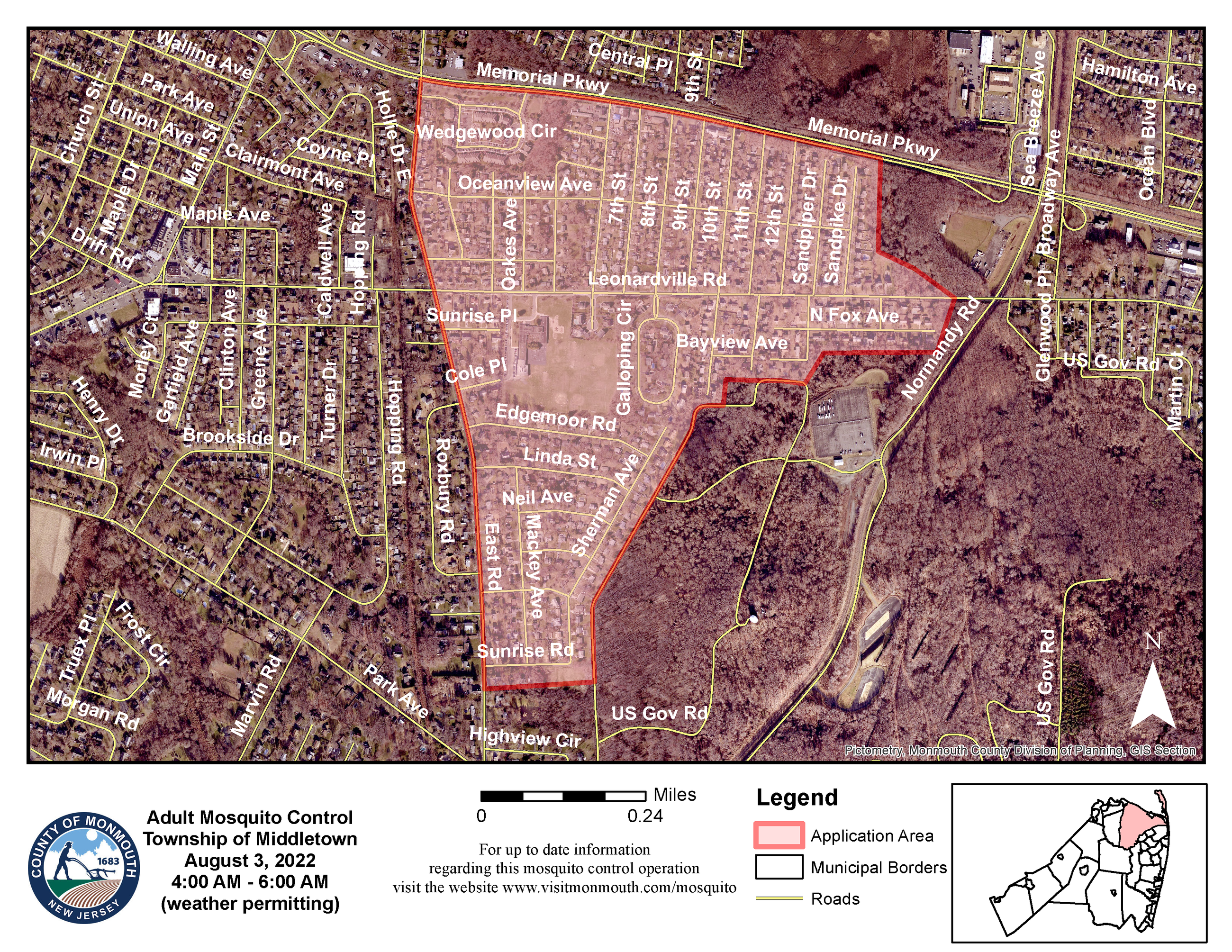 8-3-22 Middletown mosquito operation map