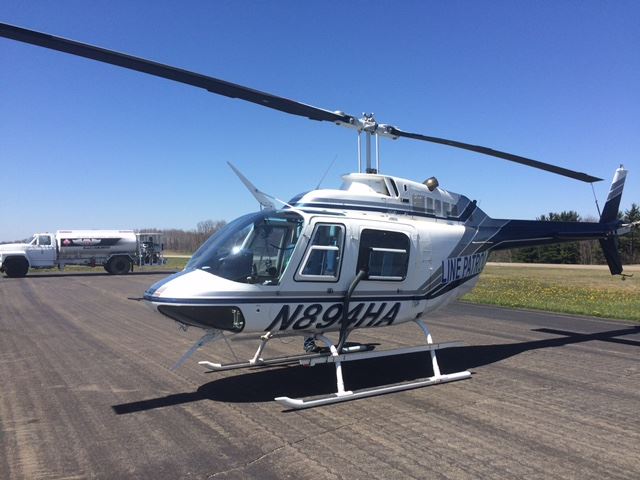 8322 JCPL Pre Flight Notification: Helo-Air, Blue and White Bell 206,  Tail number N894HA 