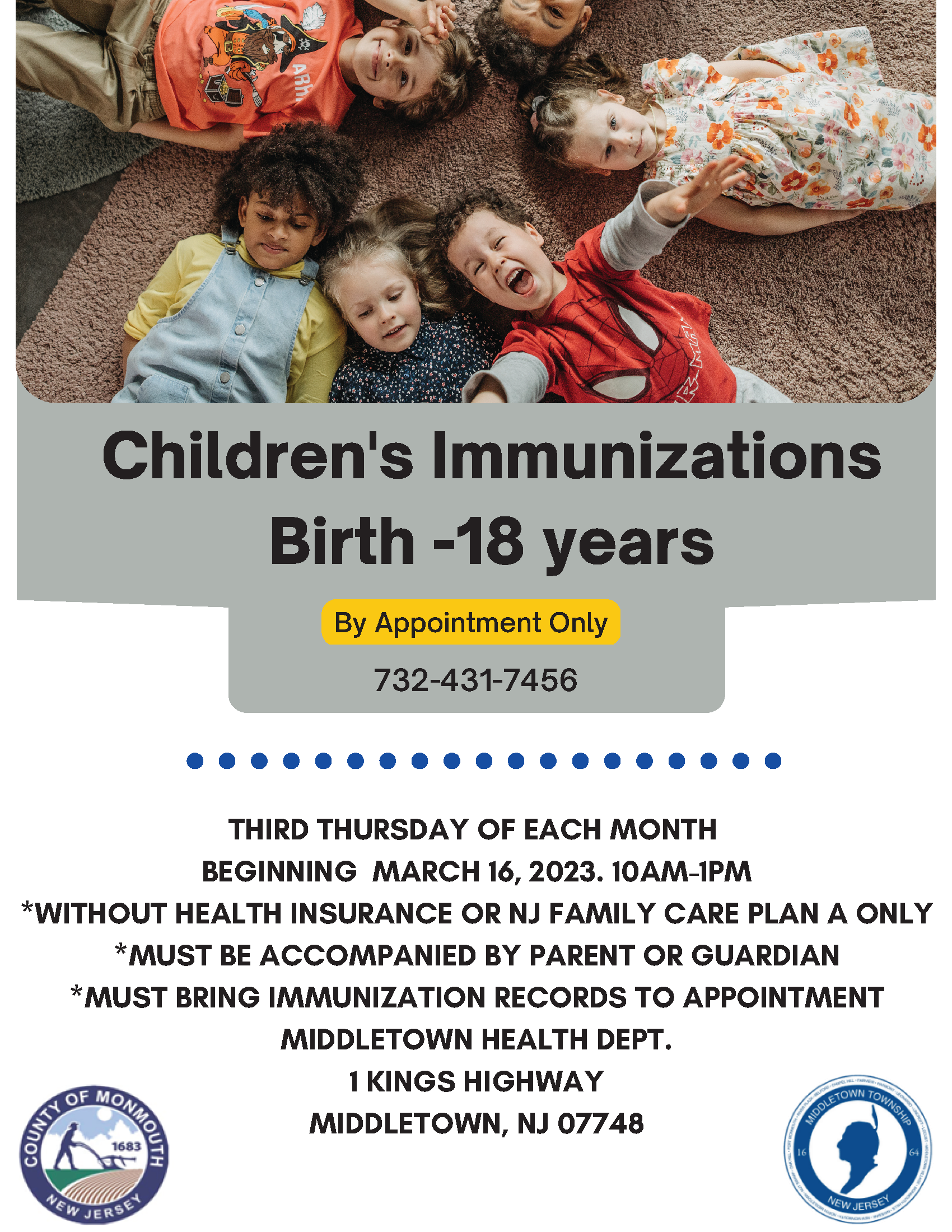 Promo for Children Immunization Appointments